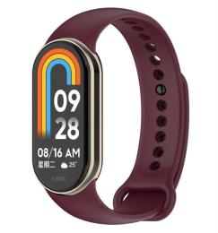 Ремінець для фітнес-браслету BeCover для Xiaomi Mi Smart Band 8 Burgundy Red (709378)