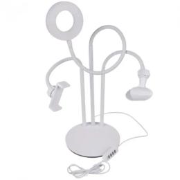 Кільцева лампа XO BGD006 White Soft Ring Light + холдер для смартфона та мікрофона