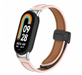 Ремінець для фітнес-браслету Infinity Leather Bracelet для Xiaomi Band 8 Pink