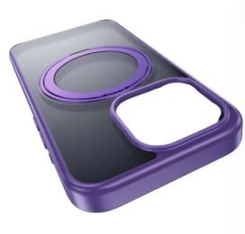 Чохол-накладка Hoco Stand Magnetic 2in1 Matte Case для iPhone 15 Violet