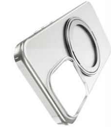 Чохол-накладка Hoco Stand Magnetic 2in1 Matte Case для iPhone 15 Pro Transparent