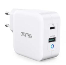 Адаптер живлення для телефона Choetech PD8002 White PD 65W GaN Mini Fast Charger