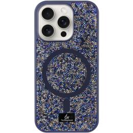 Чохол-накладка The Bling World Rock Diamond MagSafe для Apple iPhone 16 Pro (6.3) Navy Blue (00000075839_5)