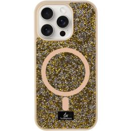 Чохол-накладка The Bling World Rock Diamond MagSafe для Apple iPhone 15 Pro (6.1) Gold (00000075842_2)