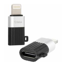 Перехідник Gelius GP-OTG006 Type-C (мама)  -  Lightning (тато) Gray