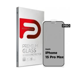 Захисне скло ArmorStandart Pro Anti-spy Matte для Apple iPhone 15 Pro Max Black (ARM73172)