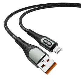 Дата-кабель Jellico B7 USB (тато)  -  Lightning (тато) 1m Black
