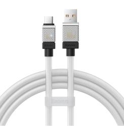 Дата-кабель Baseus CoolPlay Series Type-C (тато)  -  Type-A (тато) 1m White 100W (CAKW000602)
