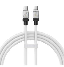 Дата-кабель Baseus CoolPlay Series Type-C(тато) - Type-C(тато) 1m White (CAKW000202) 100W