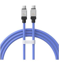 Дата-кабель Baseus CoolPlay Series Type-C(тато) - Type-C(тато) 1m Blue (CAKW000203) 100W