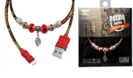 Дата-кабель iKaku POTALA USB (тато)  -  Lightning (тато) 0.5 m Red