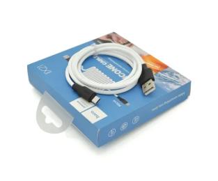 Дата-кабель Hoco X21 Plus Silicone USB (тато) - MicroUSB (тато) 1.2 m White