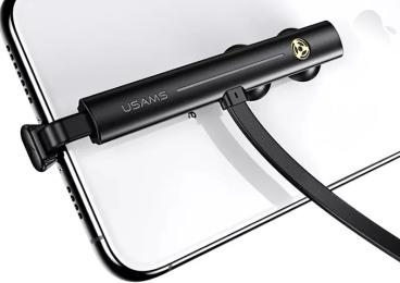 Дата-кабель USAMS U39 USB (тато)  -  Lightning (тато) 1.2 m Black Sucker Mobile Games