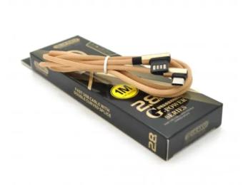 Дата-кабель iKaku KSC-028 JINDIAN Type-A (тато)  -  Type-C (тато), 1m Gold