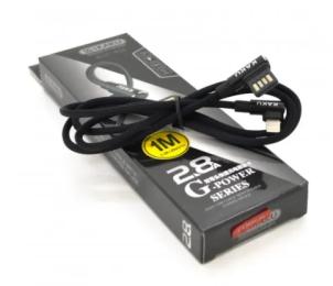Дата-кабель iKaku KSC-028 JINDIAN Type-A (тато)  -  Lightning (тато) 1m Black