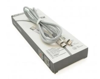Дата-кабель iKaku KSC-723 GAOFEI Type-C (тато)  -  Lightning (тато), 1m Silver PD60W