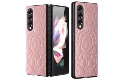 Чохол-накладка Infinity Leather Luxury case для Samsung Fold 5 Pink