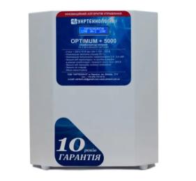 Стабілізатор напруги Укртехнологія OPTIMUM 5 (5000Вт) 220В, стабілізація 125-250, 12 ступенів
