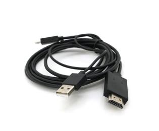 Відео-кабель Voltronic OT-3242 MicroUSB/USB (тато)  -  HDMI (тато) 1.8 m Black