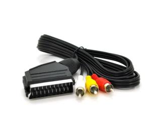 Відео-кабель Merlion TT-SCART (M)  -  3RCA (M)  -  1.2 SCART (тато)  -  3RCA (тато) 1.2 m