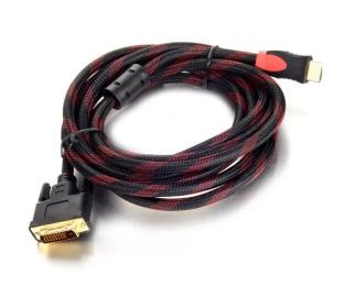 Відео-кабель Voltronic YT-HDMI (M)-DVI (M)-3.0 HDMI (тато) - DVI (тато) 3 m Black Red