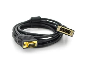 Відео-кабель Voltronic YT-VGA (M)  -  DVI (M)  -  3.0 VGA (тато)  -  DVI-I (тато) 3 m