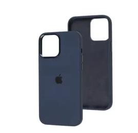 Чохол-накладка Infinity Metal Frame Silicon Case для iPhone 14 Pro Midnight Blue