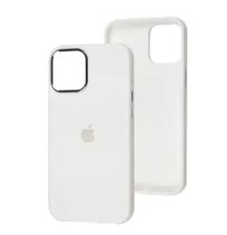 Чохол-накладка Infinity Metal Frame Silicon Case для iPhone 14 Pro Max Pink White