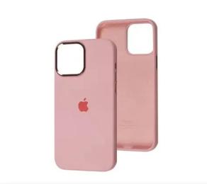 Чохол-накладка Infinity Metal Frame Silicon Case для iPhone 14 Pink