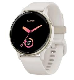 Смарт-годинник Garmin vivoactive 5 Cream Gold Aluminum Bezel with Ivory Case and Silicone Band (010-02862-11)