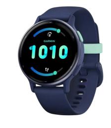 Смарт-годинник Garmin vivoactive 5 Metallic Navy Aluminum Bezel with Navy Case and Silicone Band (010-02862-12)