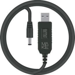 Кабель живлення для роутера MakeFuture USB to DC 12V 1м Black