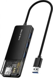 USB-хаб Cabletime USB Type-A  -  4 Port USB 3.0 0.15 м (CB02B) Black