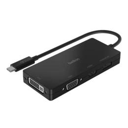 USB-хаб Belkin USB-C до HDMI, VGA, DVI, DisplayPort (AVC003BTBK) Black