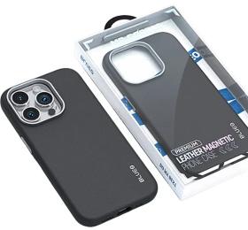 Чохол-накладка Blueo Premium Leather Phone Case with Magnetic для iPhone 15 Pro Max Black