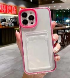 Чохол-накладка Infinity Good Luck для iPhone 14 Pro Max Transparent Pink 1 з карманом