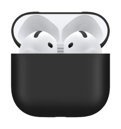 Чохол для навушників MakeFuture Silicone для Apple AirPods 4 Black (MCL-AA4BK)