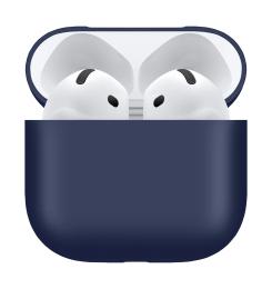 Чохол для навушників MakeFuture Silicone для Apple AirPods 4 Dark Blue (MCL-AA4DB)