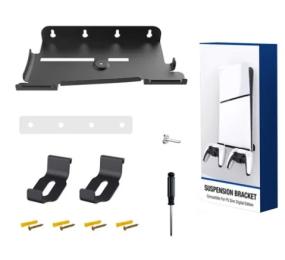 Настінне кріплення (кронштейн) для ігрової приставки Infinity Slim Wall Mount PS5 Black (+ наклейки білого кольору)