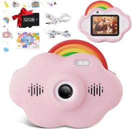Дитячий фотоапарат Infinity SL01 Pink Хмаринка + карта памяті 32gb