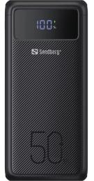 Зовнішній портативний акумулятор Sandberg 420-75 50000 mAh 130W Black