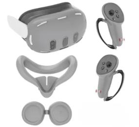 Чохол для окулярів віртуальної реальності Infinity Protective Case Silicon для Meta Quest 3 VR 5-piece Gray