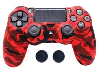 Накладки для геймпада Infinity Anti-slip PlayStation 4 DualSense PS4 Red Camouflage