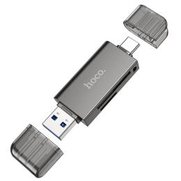 Картрідер Hoco HB39 Metal Gray USB/Type-C 3.0 high-speed