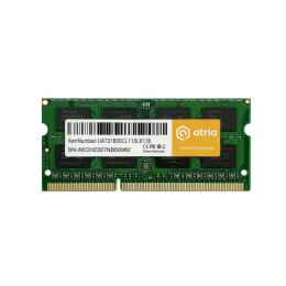 Оперативна память ATRIA 8GB SO-DIMM DDR3 1600 MHz (UAT31600CL11SLK1/8)