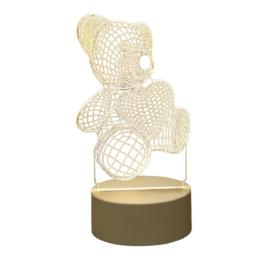 Настільна лампа Infinity 3D Note Board Creative LED Night Light Ведмедик
