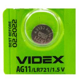 Батарейка Videx AG11 LR721 1 шт, таблетка