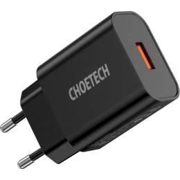 Адаптер живлення для телефона Choetech Q5003 Black 18W USB-A QC3.0