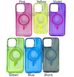 Чохол-накладка Infinity Frame MagSafe для iPhone 15 Pro Max Transparent Violet