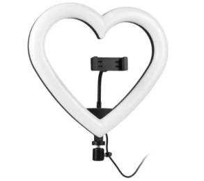 Кільцева лампа Infinity JM33-13 в формі серця LED RGB 33 см